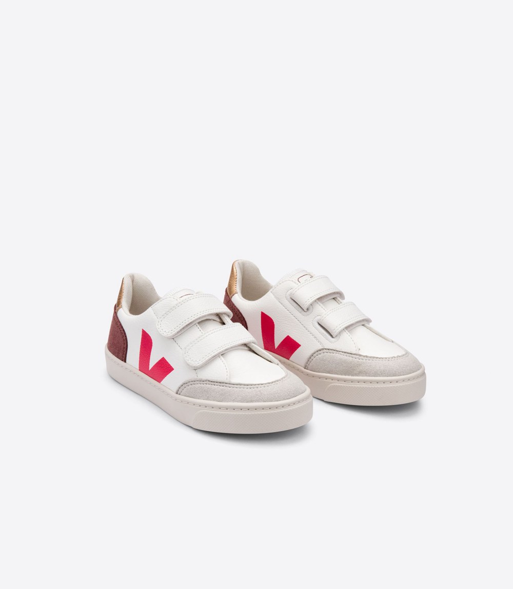 Veja Sneakers Barn - V-12 Velcro Chromefree - Vita - 783460-DZH